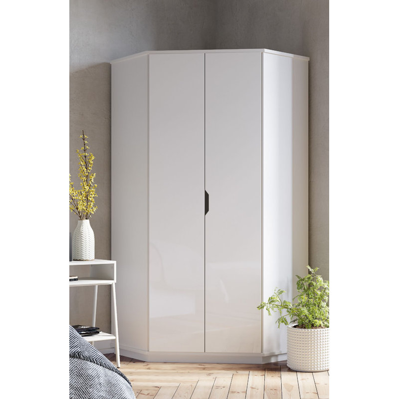 Ebern Designs Colletta 2 Door Corner Wardrobe & Reviews Wayfair.co.uk